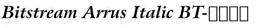 Bitstream Arrus Italic BT字体转换